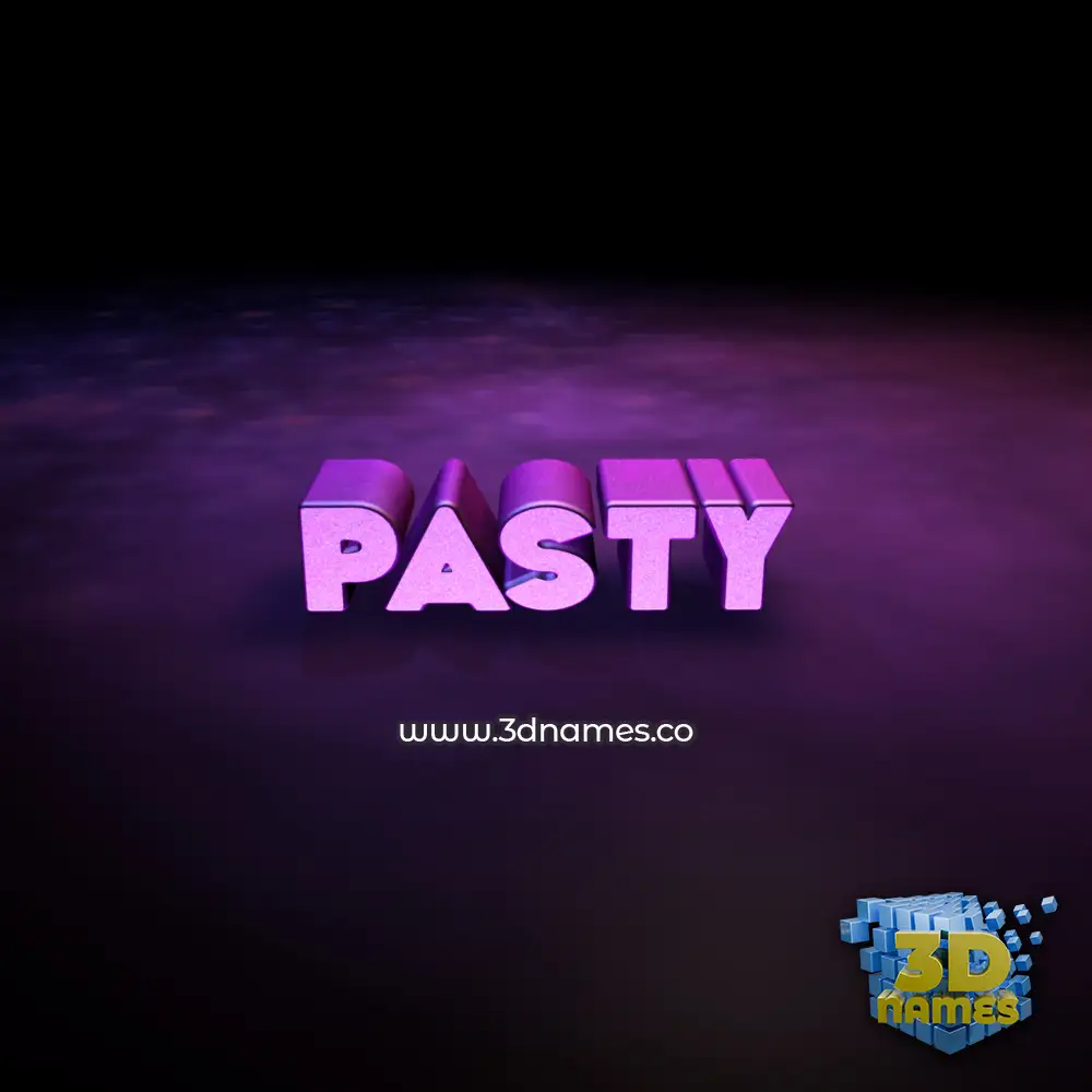 pasty in Big Purple style - 3D name wallpaper