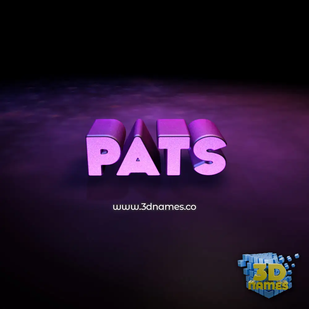 pats in Big Purple style - 3D name wallpaper