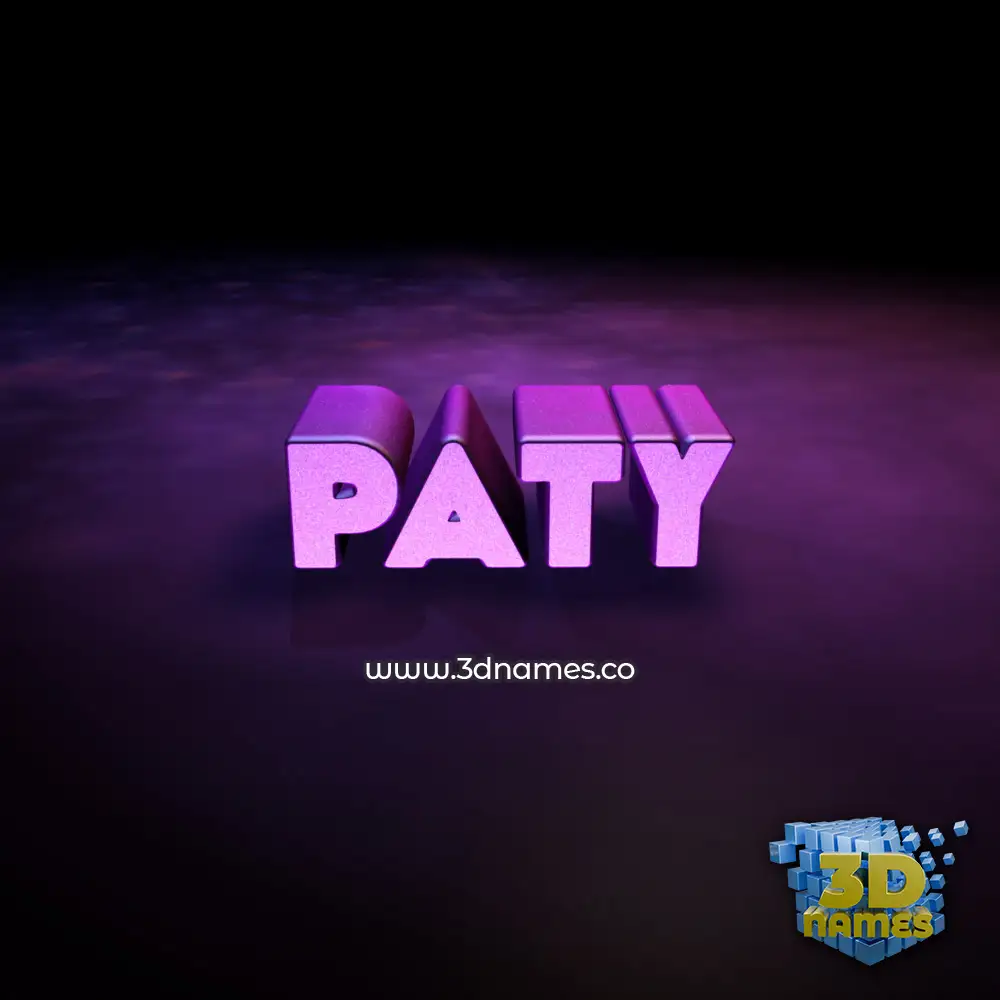 paty in Big Purple style - 3D name wallpaper