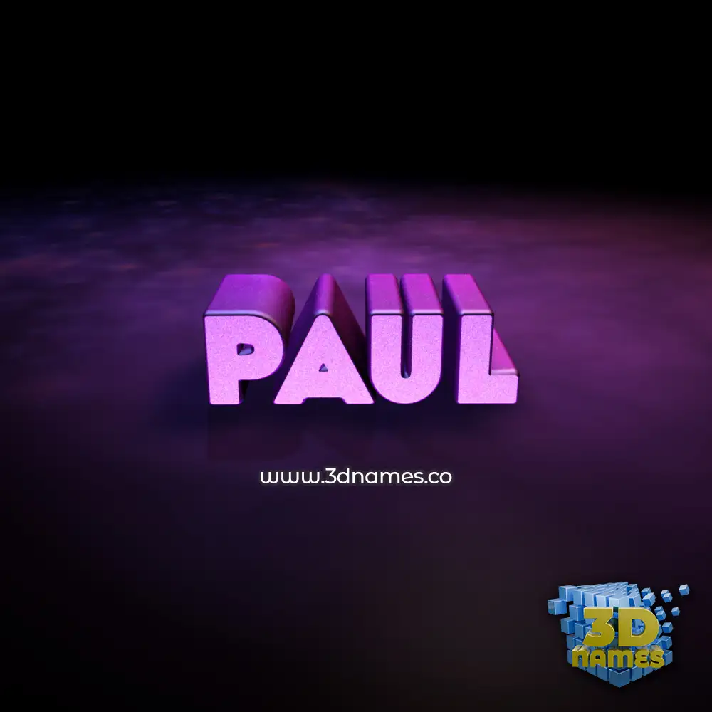 paul in Big Purple style - 3D name wallpaper