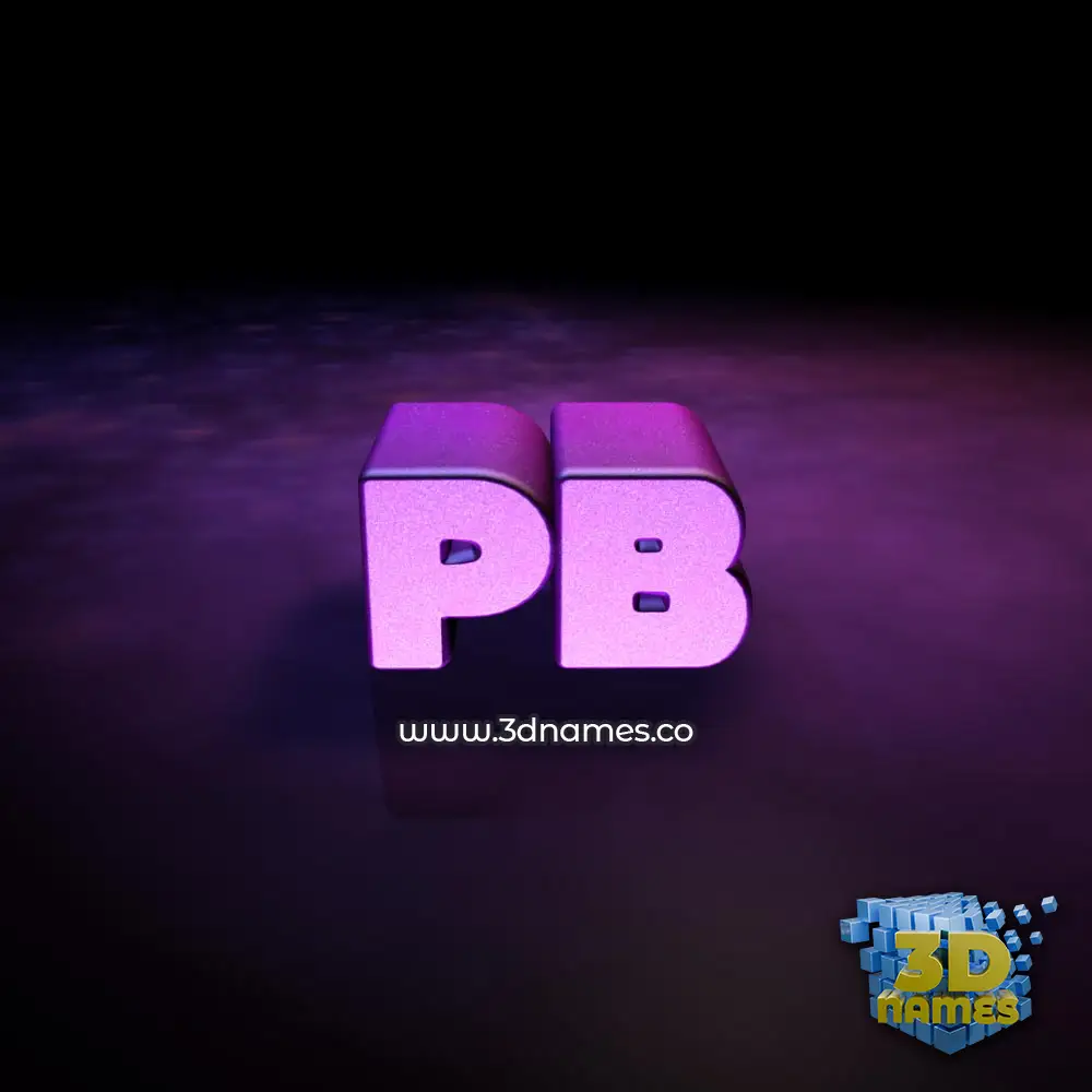 pb in Big Purple style - 3D name wallpaper