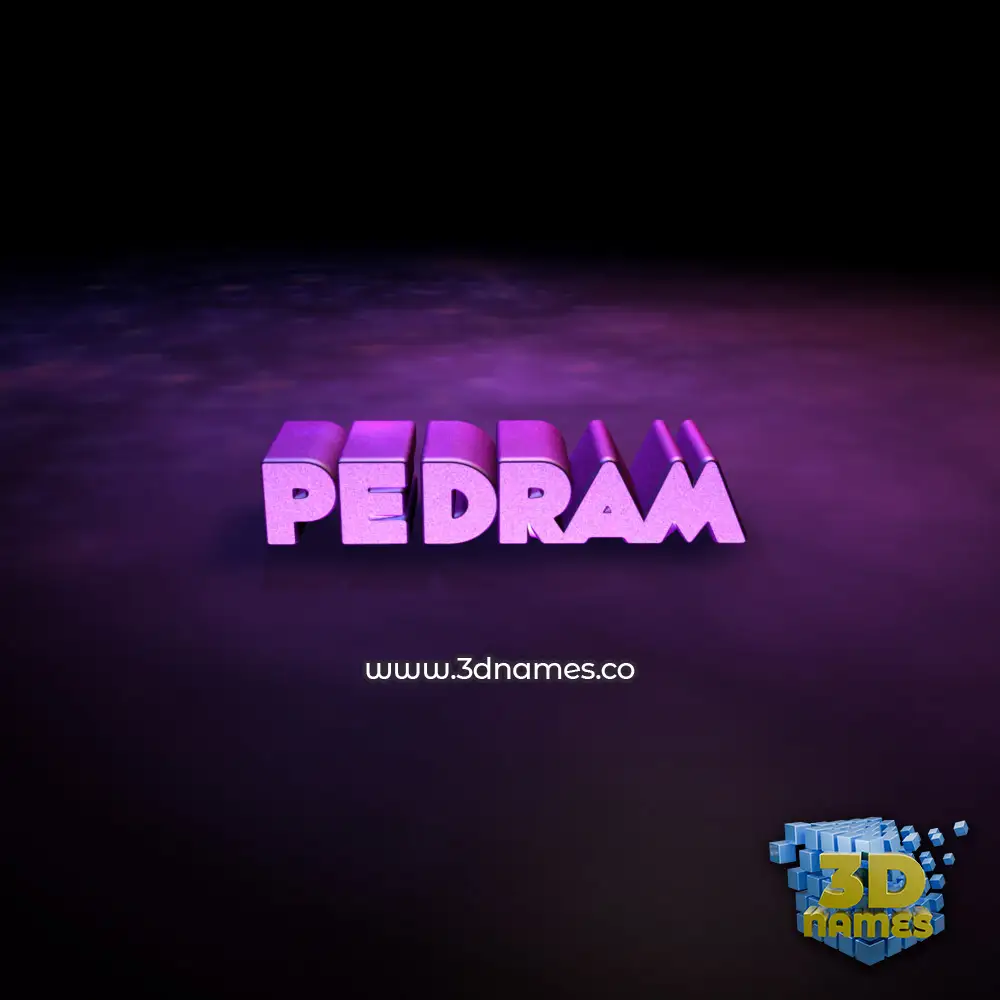 pedram in Big Purple style - 3D name wallpaper