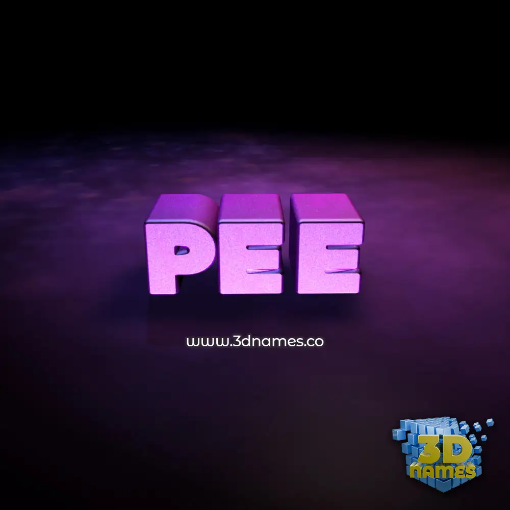 pee in Big Purple style - 3D name wallpaper