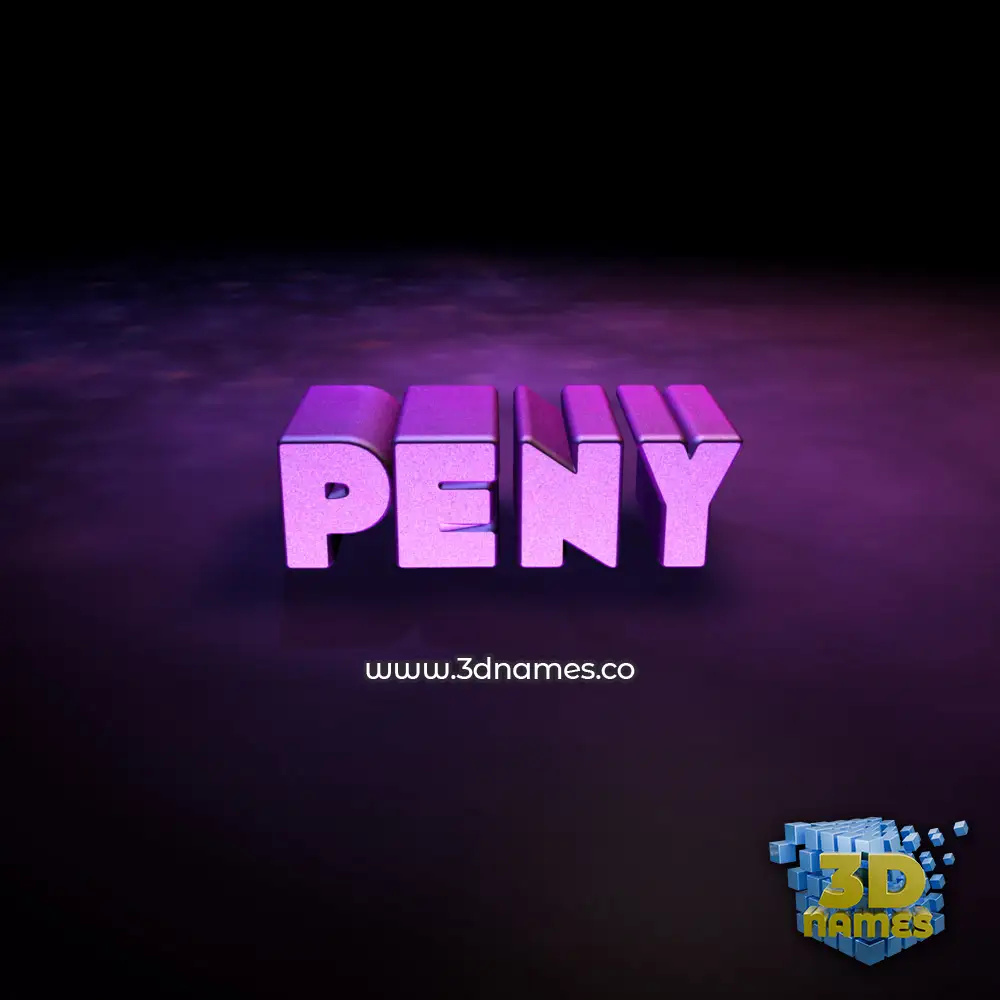 peny in Big Purple style - 3D name wallpaper