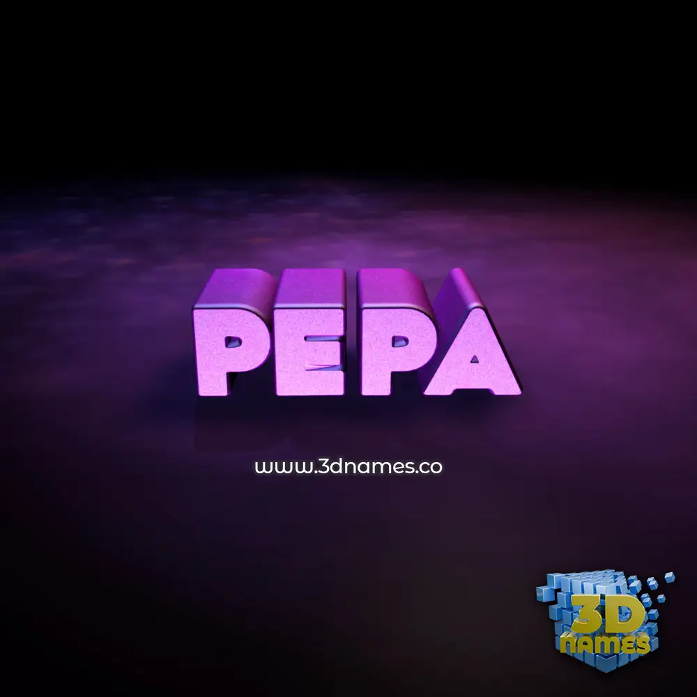 pepa in Big Purple style - 3D name wallpaper