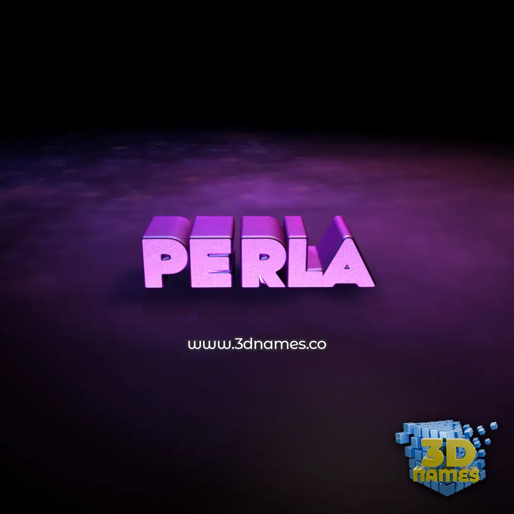 perla in Big Purple style - 3D name wallpaper