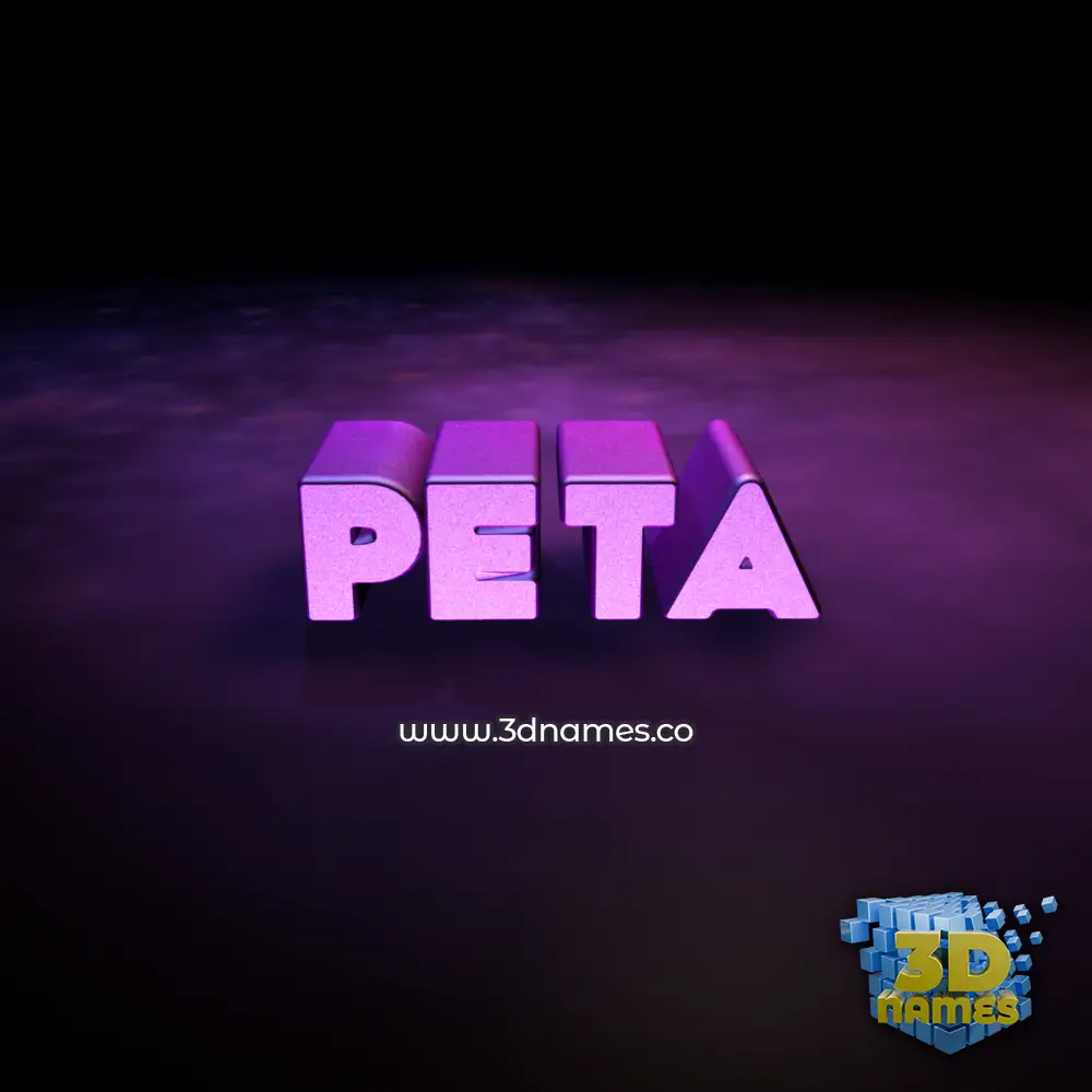 peta in Big Purple style - 3D name wallpaper