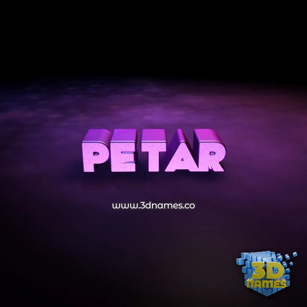 petar in Big Purple style - 3D name wallpaper