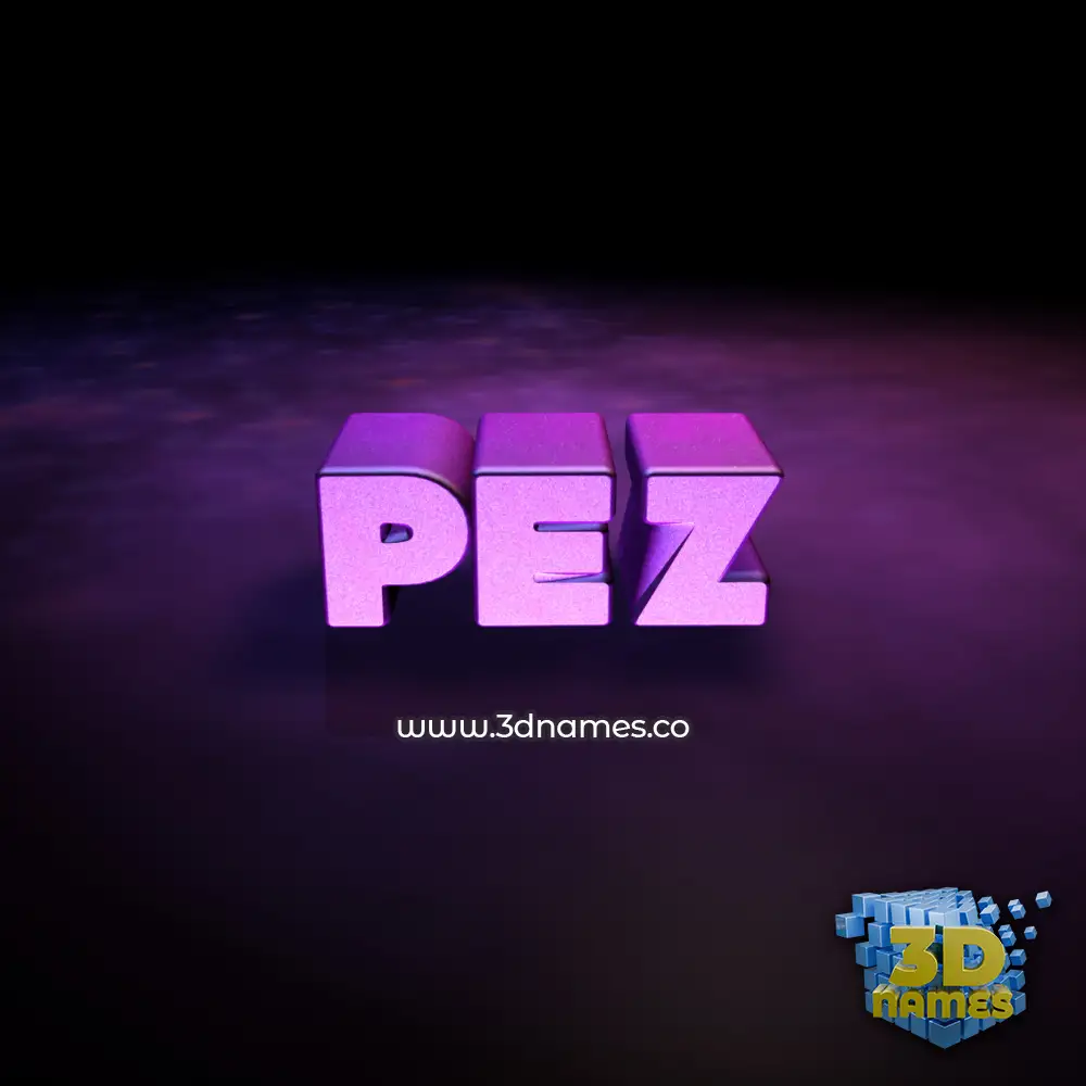 pez in Big Purple style - 3D name wallpaper