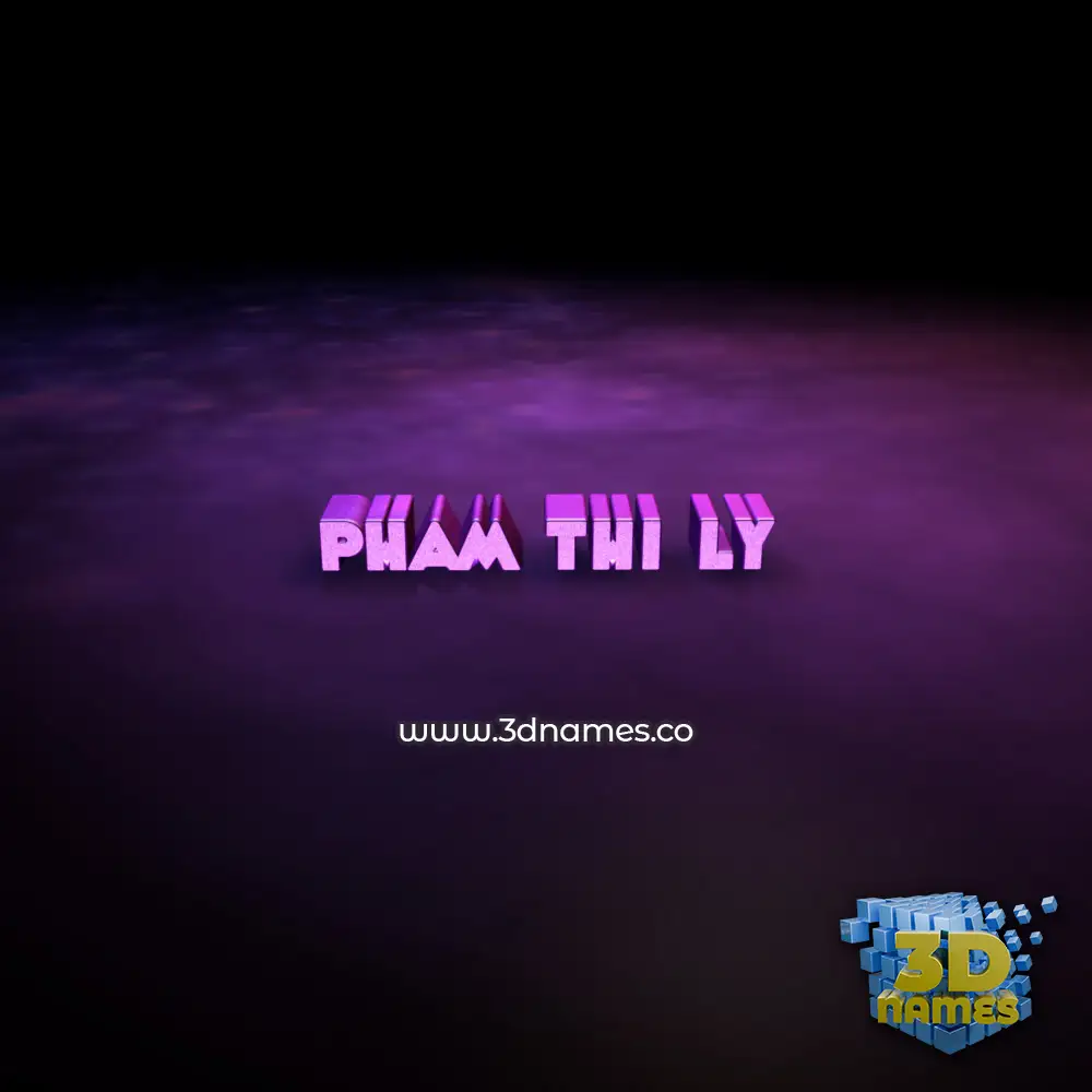 pham thi ly in Big Purple style - 3D name wallpaper