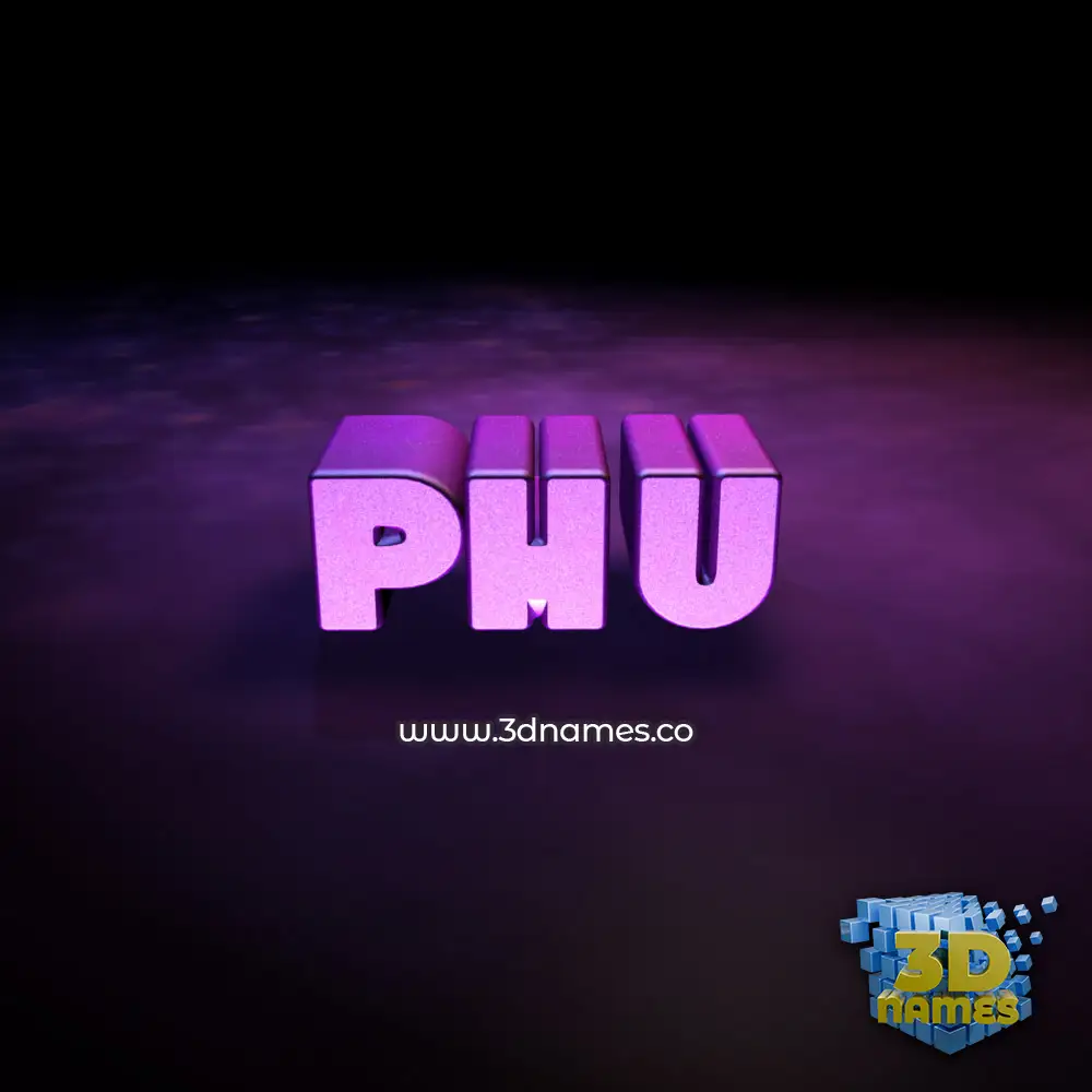 phu in Big Purple style - 3D name wallpaper