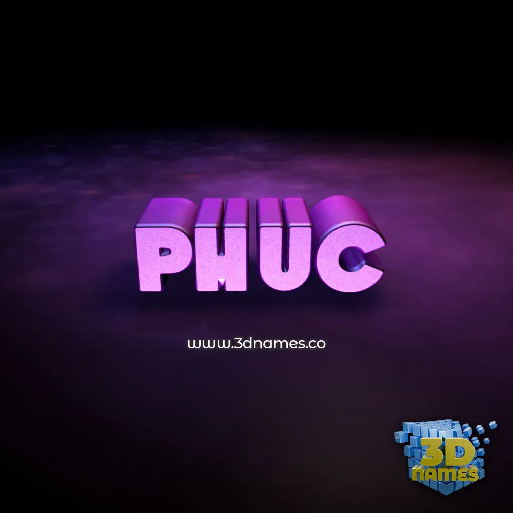 phuc in Big Purple style - 3D name wallpaper