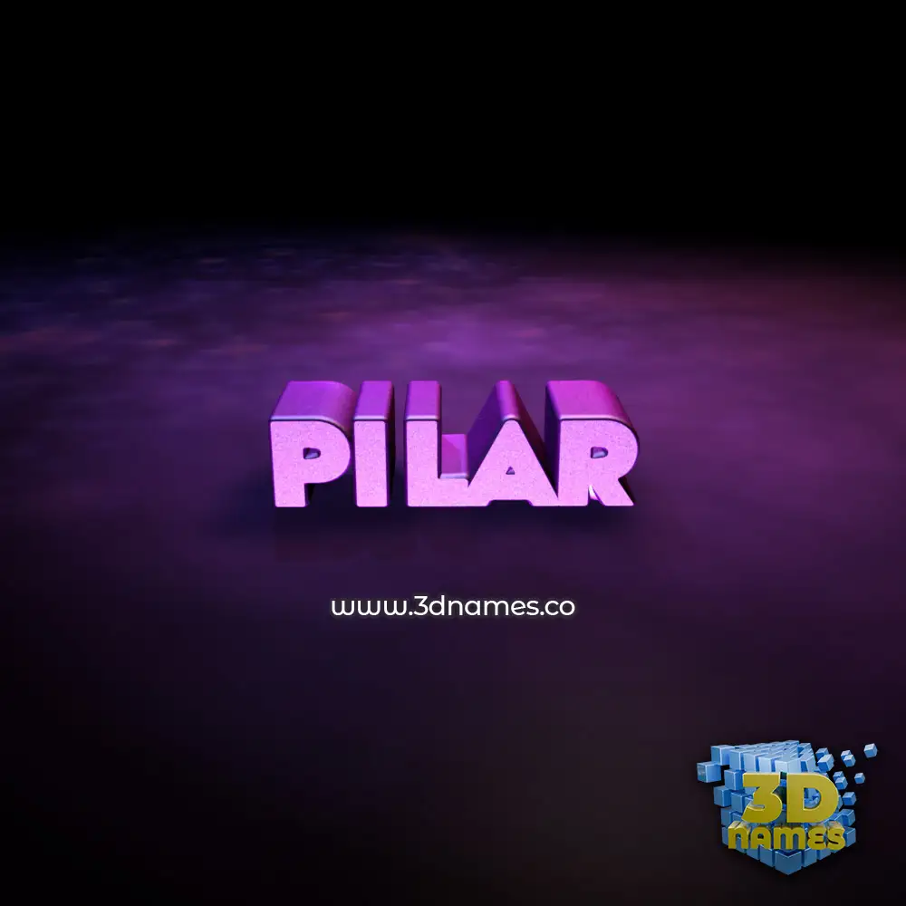 pilar in Big Purple style - 3D name wallpaper