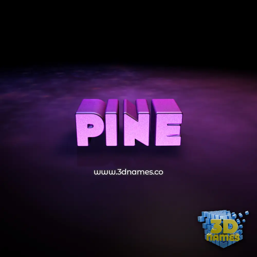 pine in Big Purple style - 3D name wallpaper