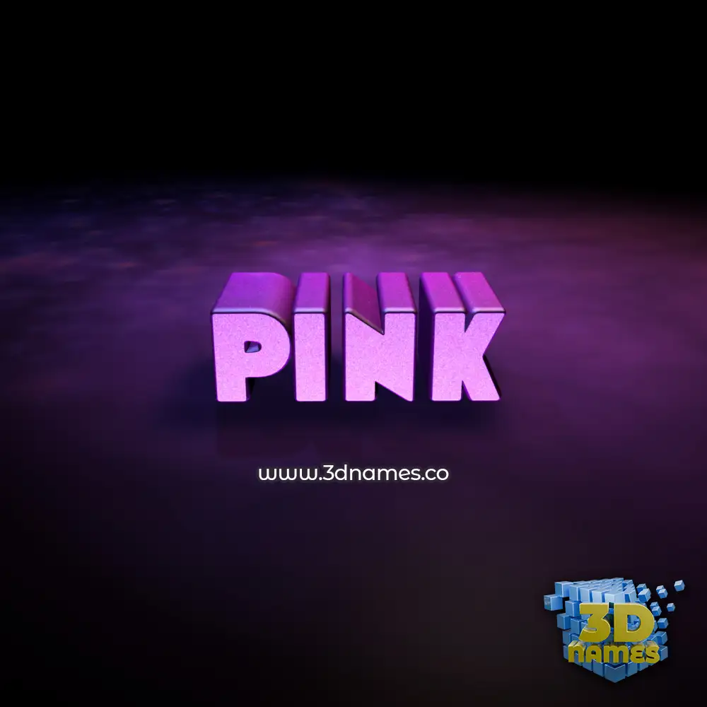 pink in Big Purple style - 3D name wallpaper