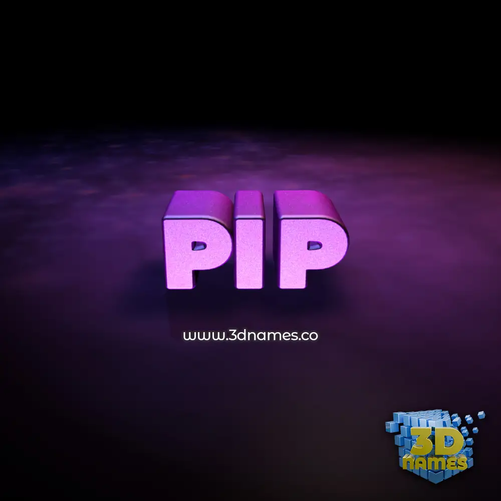 pip in Big Purple style - 3D name wallpaper
