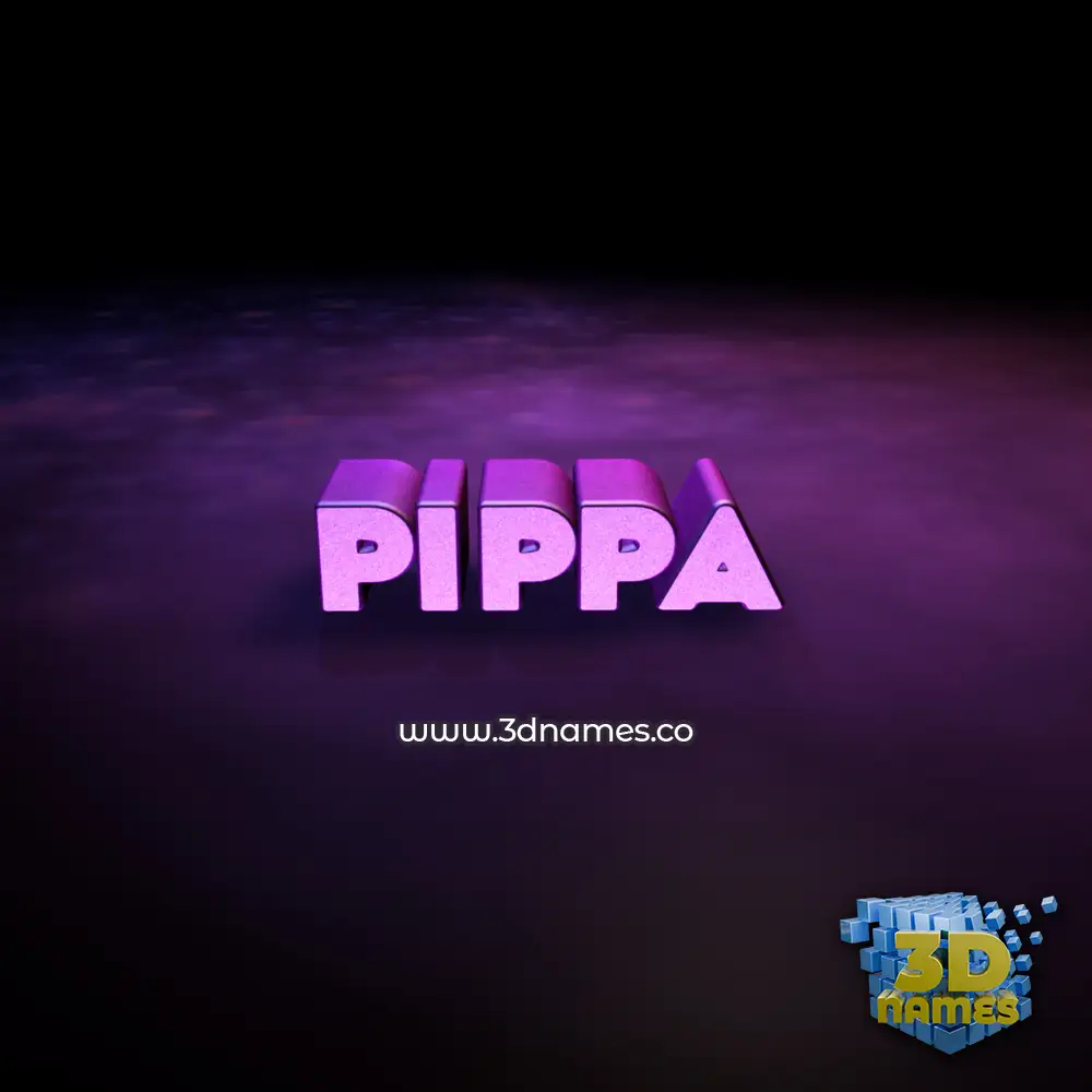 pippa in Big Purple style - 3D name wallpaper