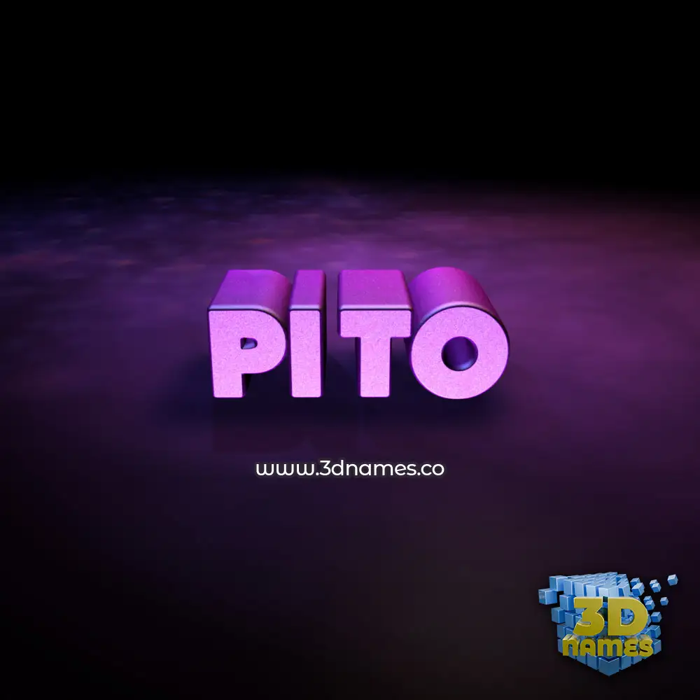 pito in Big Purple style - 3D name wallpaper