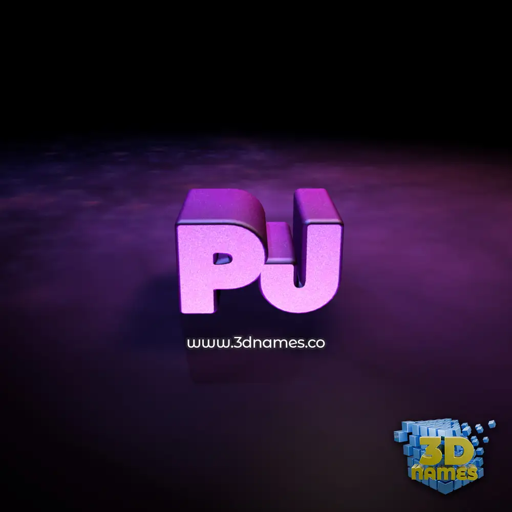 pj in Big Purple style - 3D name wallpaper