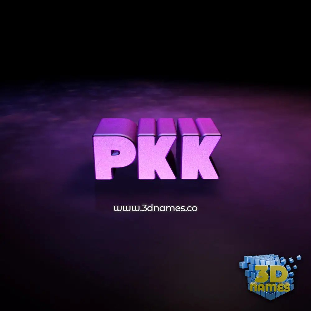 pkk in Big Purple style - 3D name wallpaper