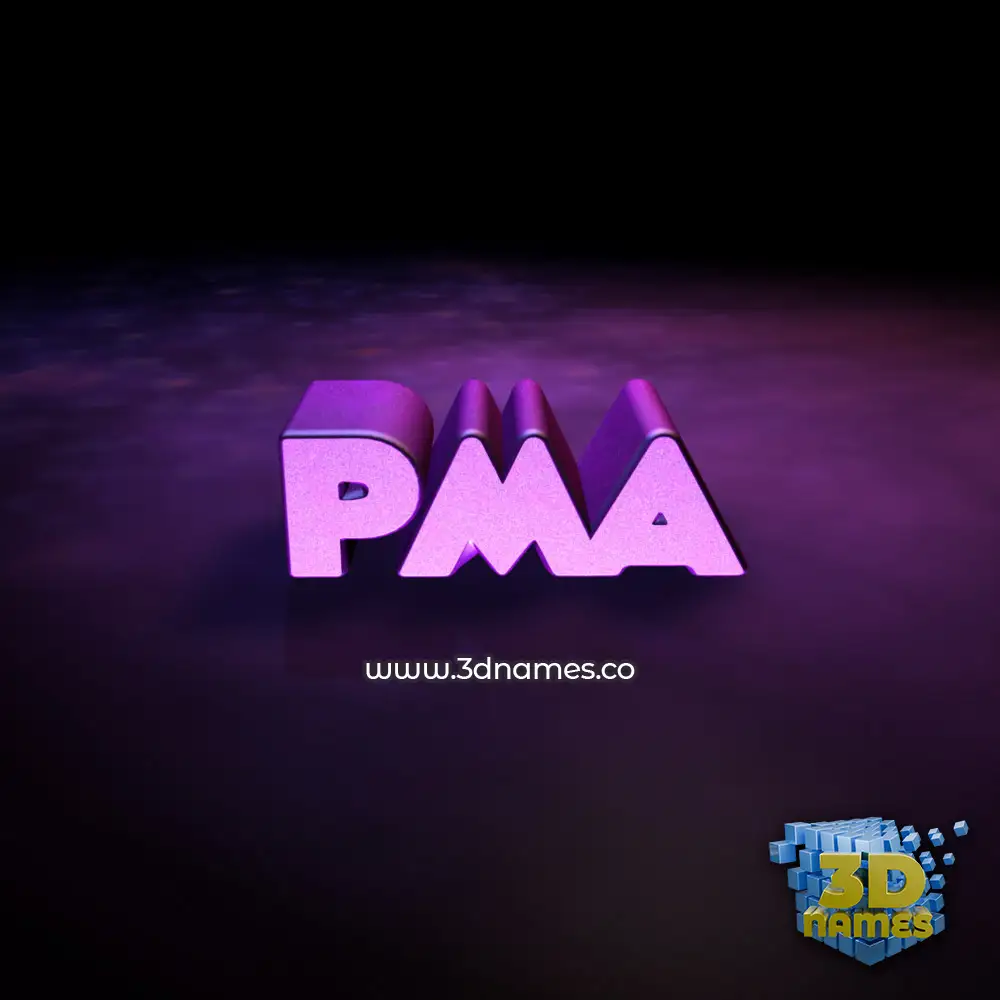 pma in Big Purple style - 3D name wallpaper