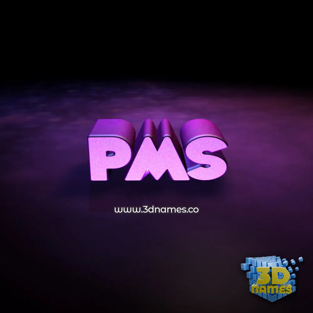 pms in Big Purple style - 3D name wallpaper