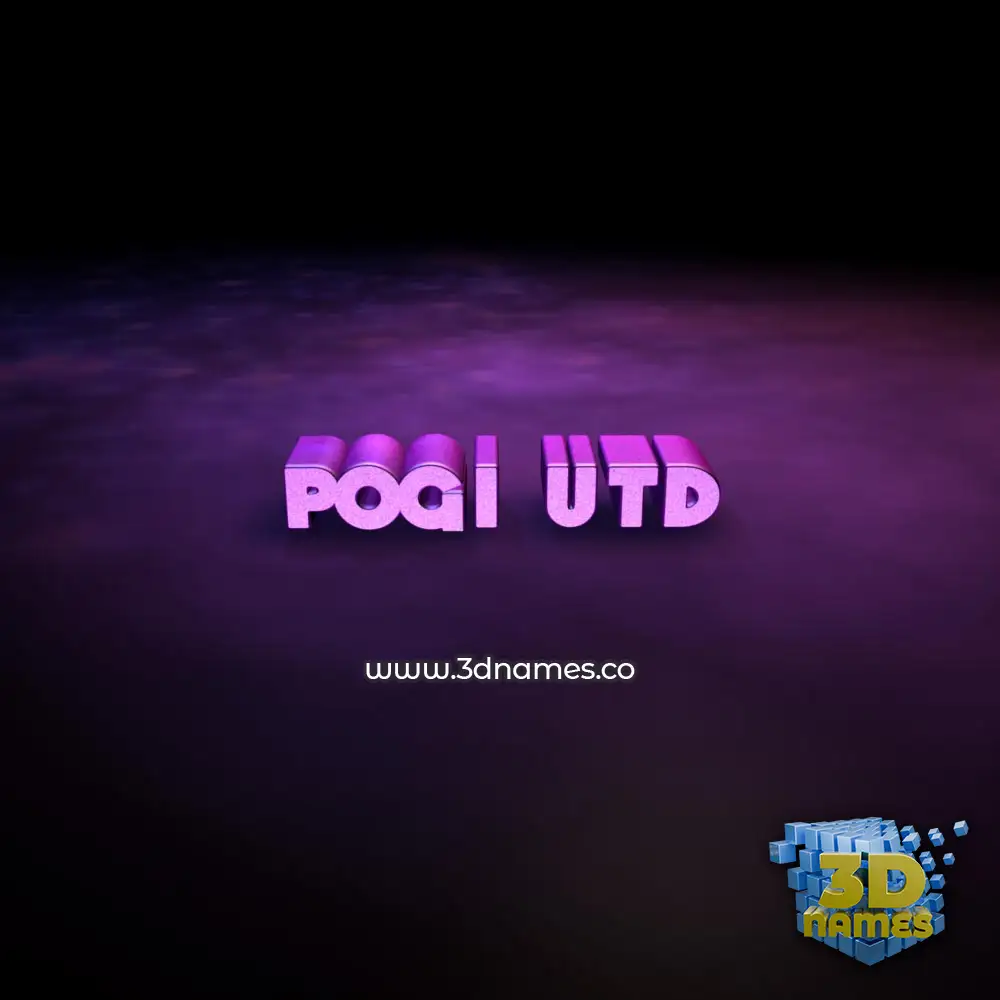pogi utd in Big Purple style - 3D name wallpaper