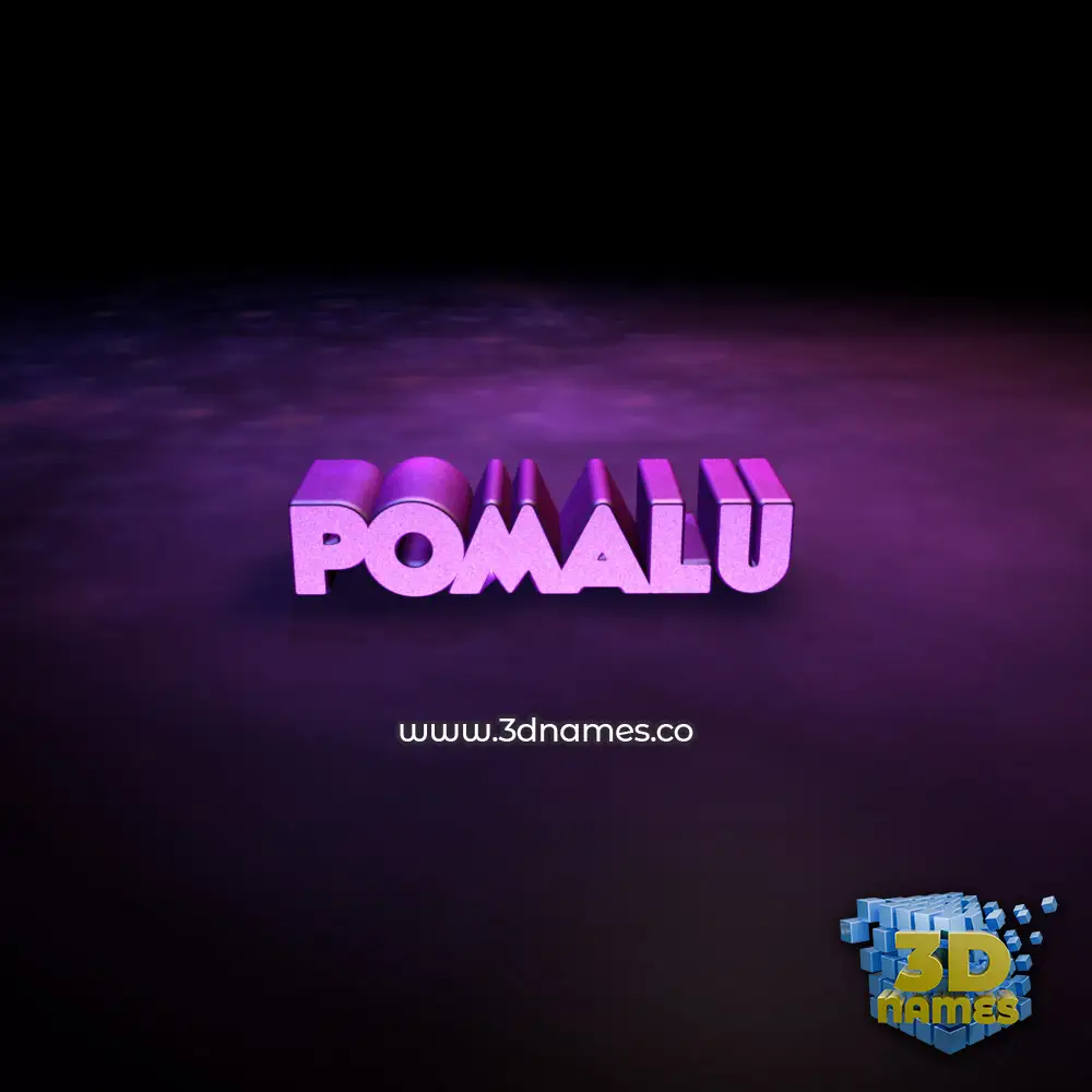 pomalu in Big Purple style - 3D name wallpaper