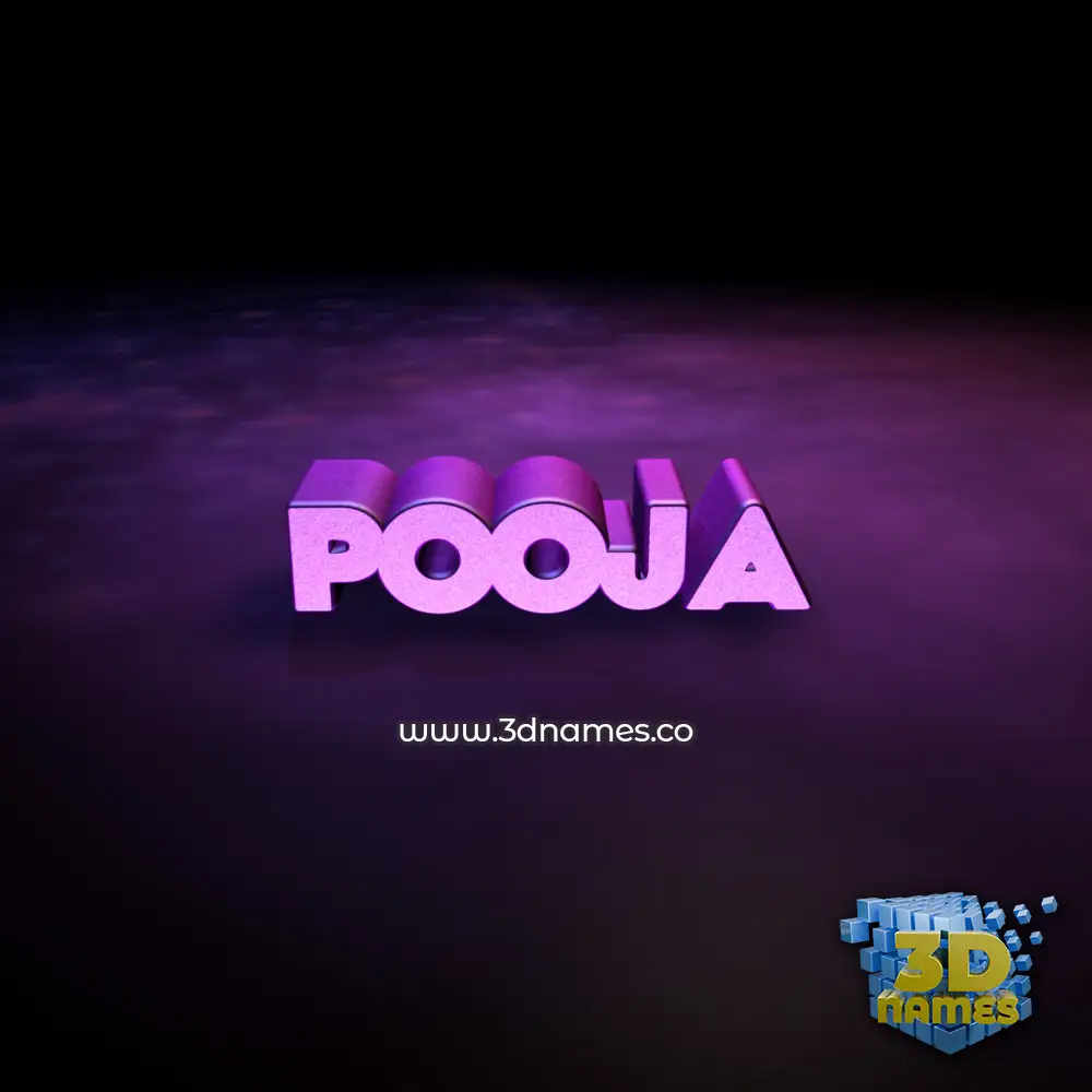 pooja in Big Purple style - 3D name wallpaper