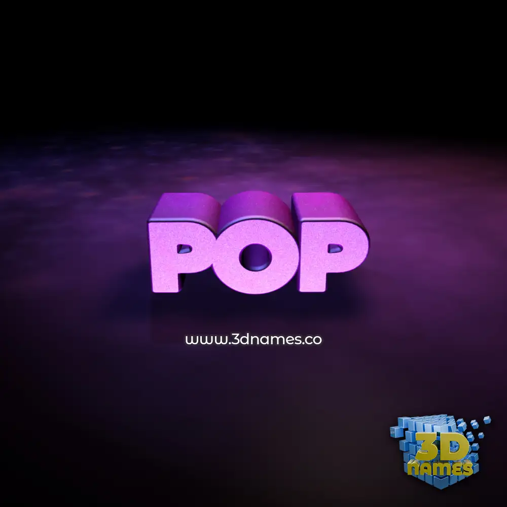 pop in Big Purple style - 3D name wallpaper