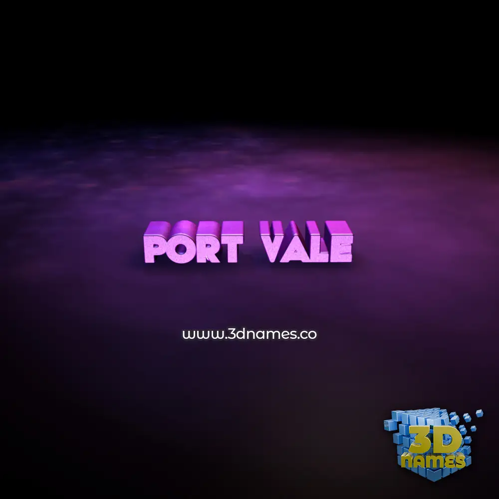 port vale in Big Purple style - 3D name wallpaper