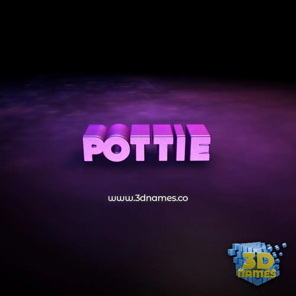 pottie in Big Purple style - 3D name wallpaper