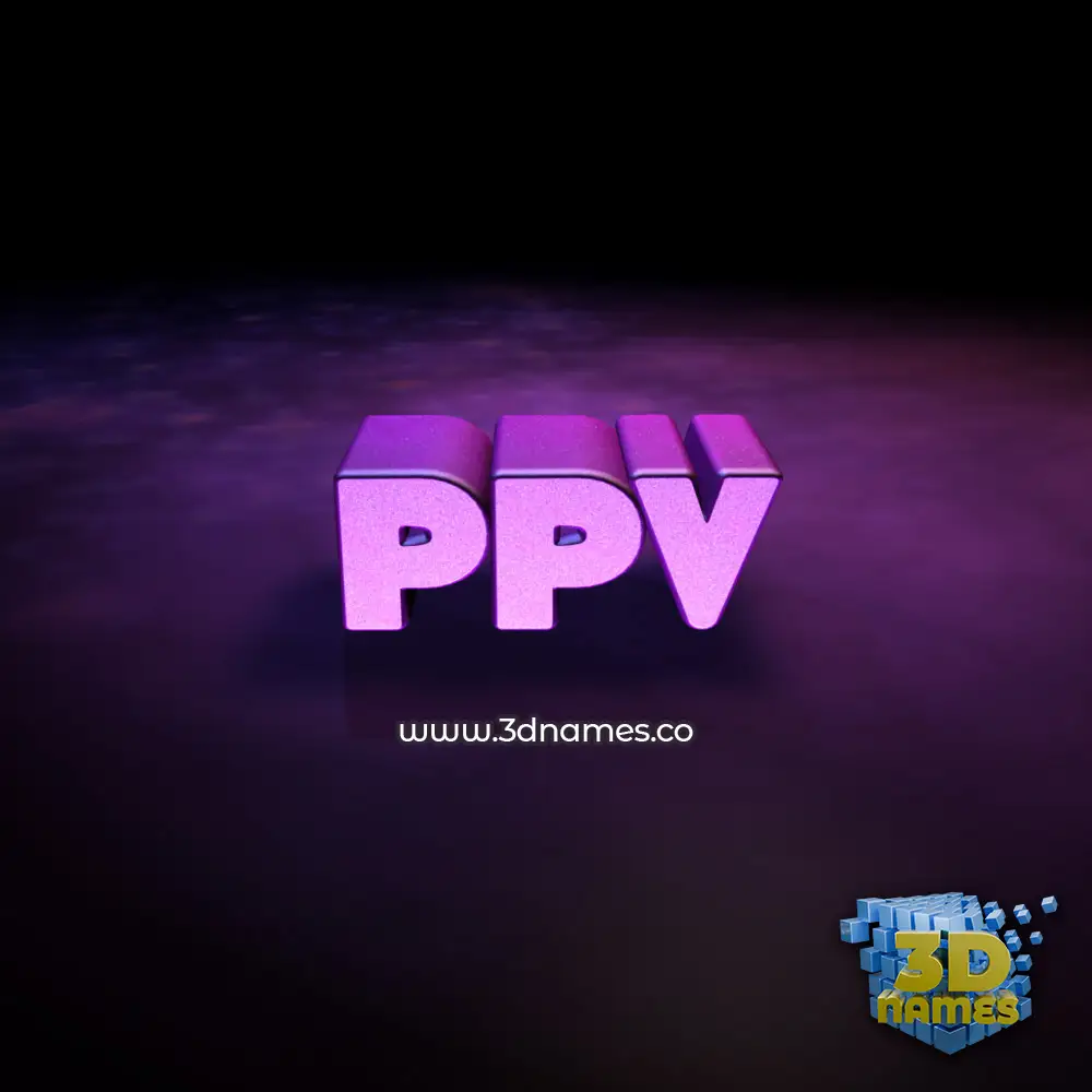 ppv in Big Purple style - 3D name wallpaper