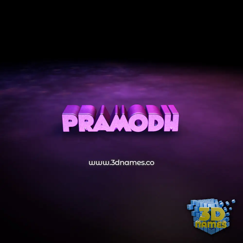 pramodh in Big Purple style - 3D name wallpaper