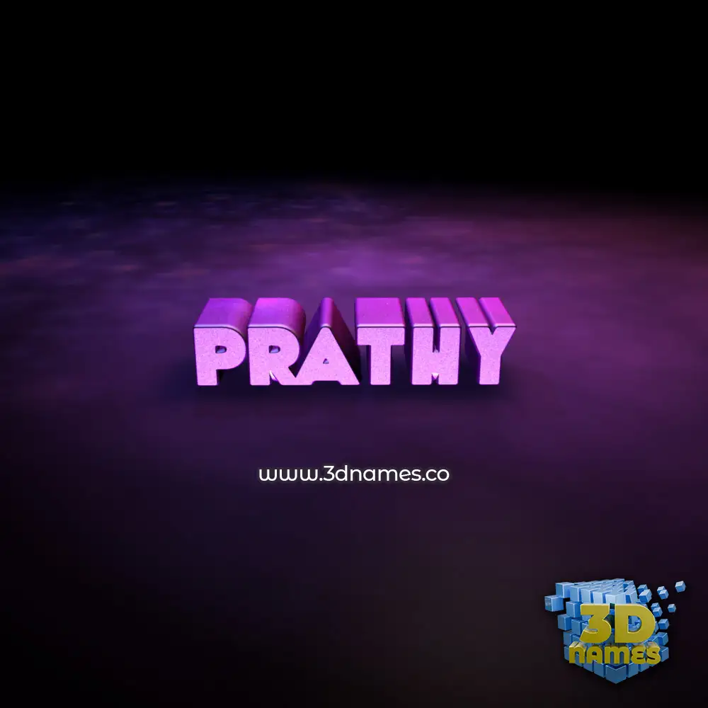 prathy in Big Purple style - 3D name wallpaper