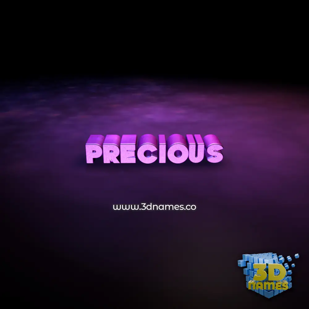 precious in Big Purple style - 3D name wallpaper