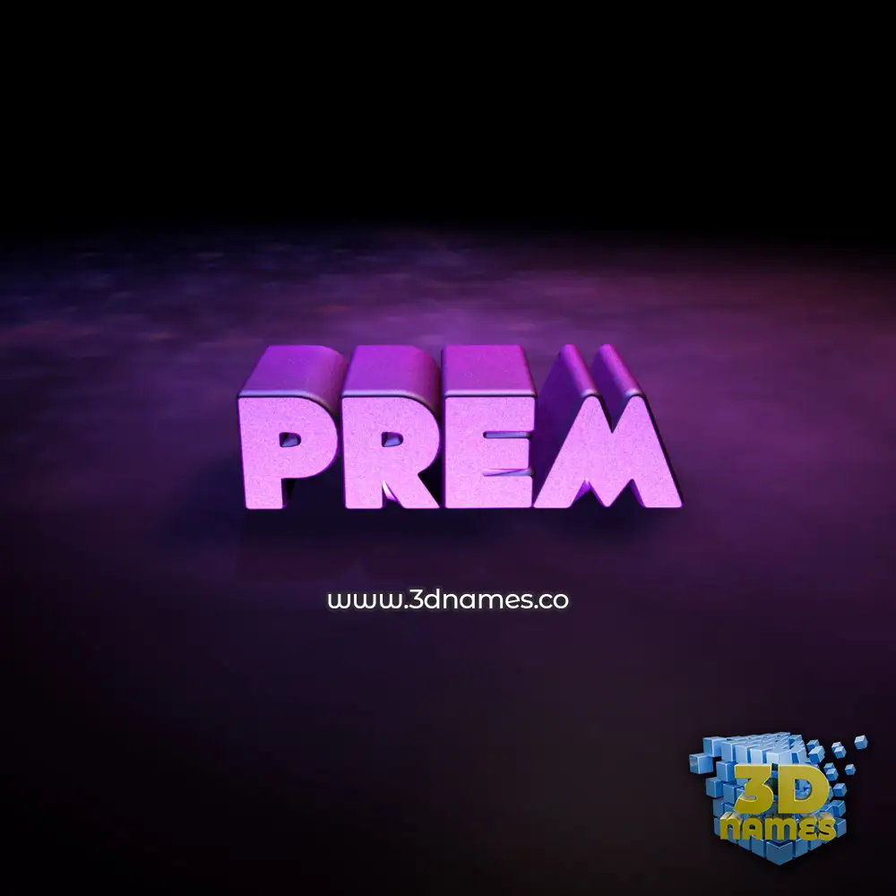 prem in Big Purple style - 3D name wallpaper
