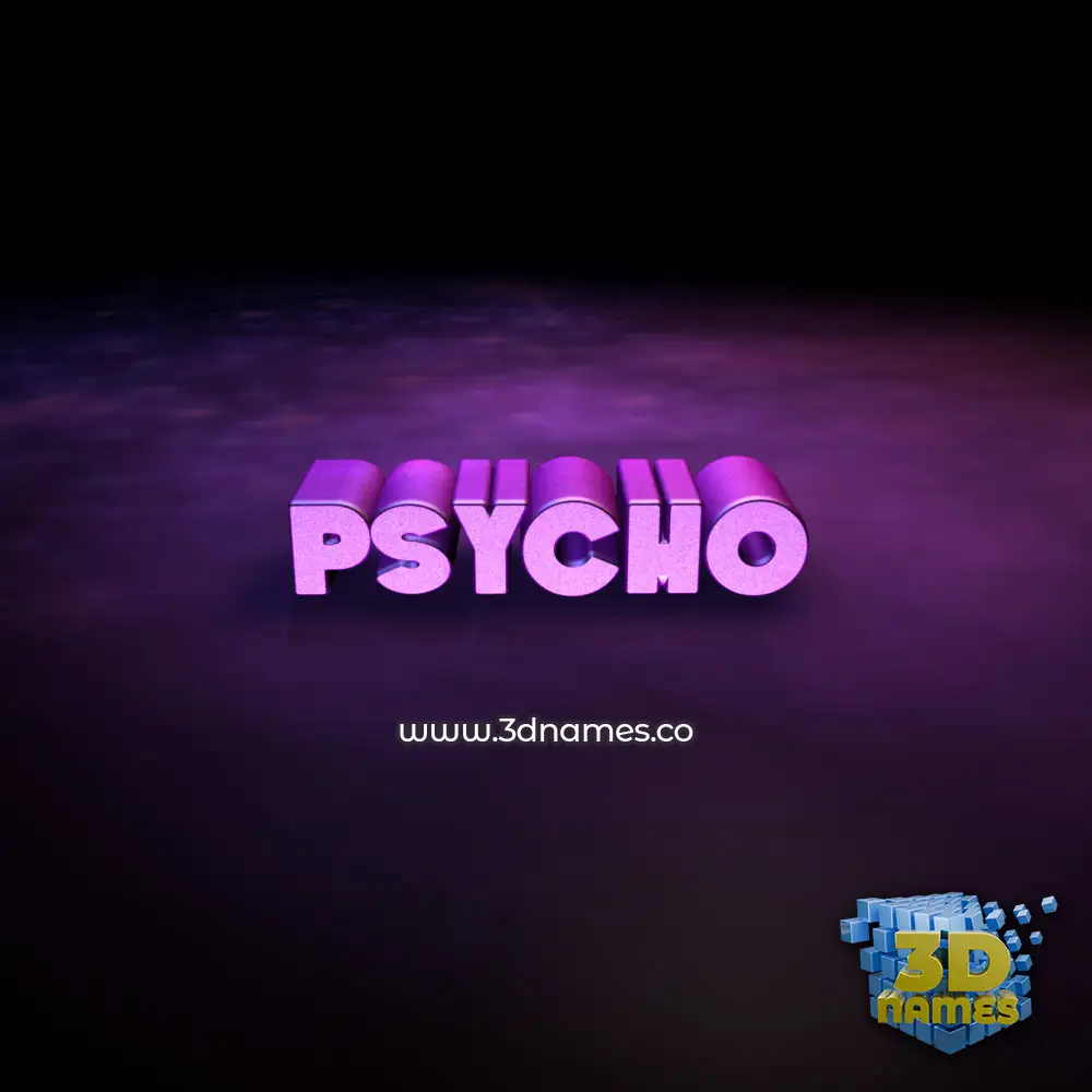 psycho in Big Purple style - 3D name wallpaper