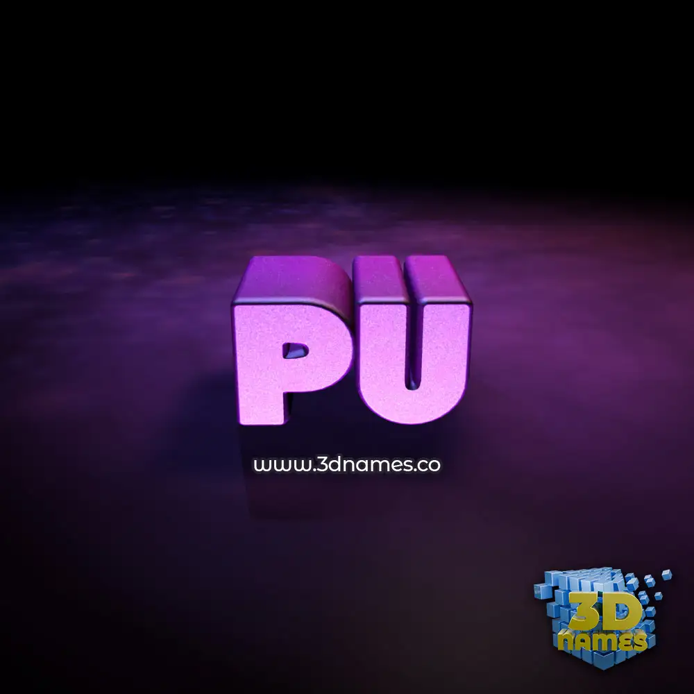 pu in Big Purple style - 3D name wallpaper