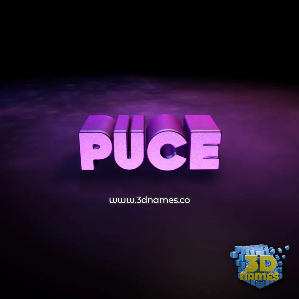 puce in Big Purple style - 3D name wallpaper