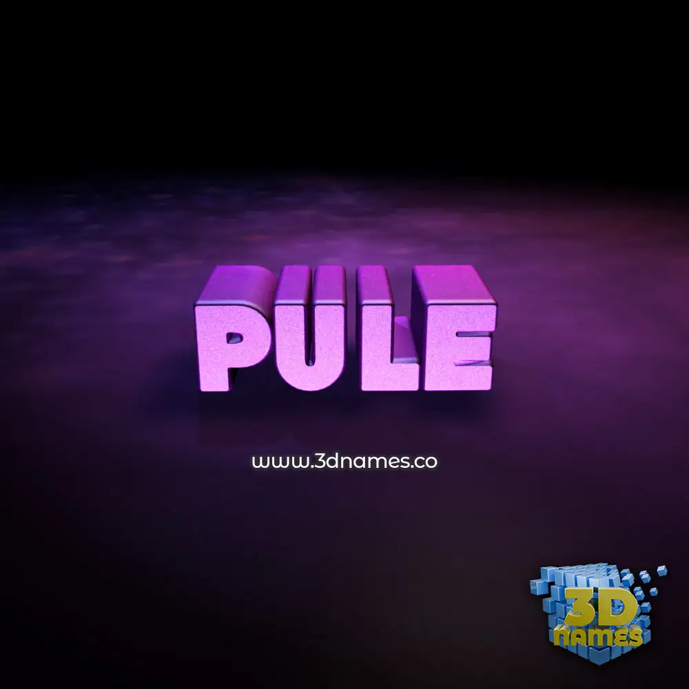 pule in Big Purple style - 3D name wallpaper