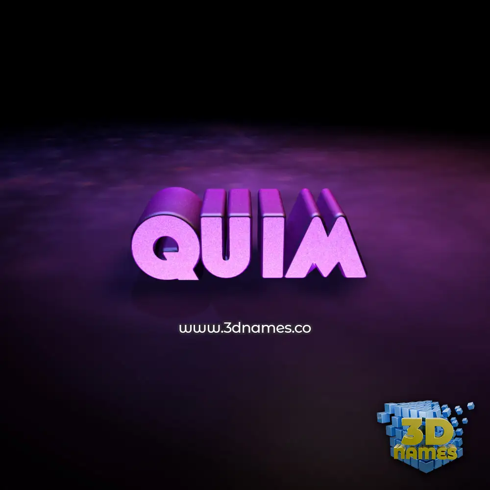 quim in Big Purple style - 3D name wallpaper