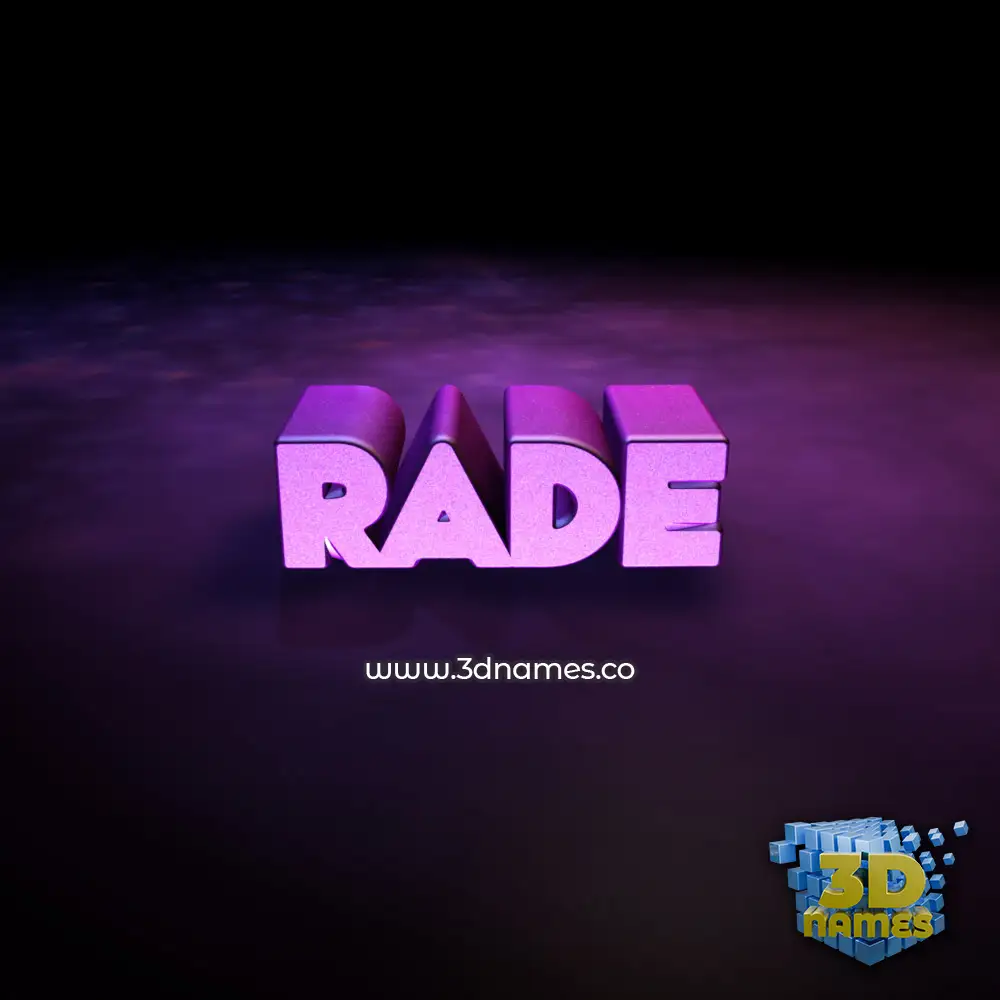 rade in Big Purple style - 3D name wallpaper