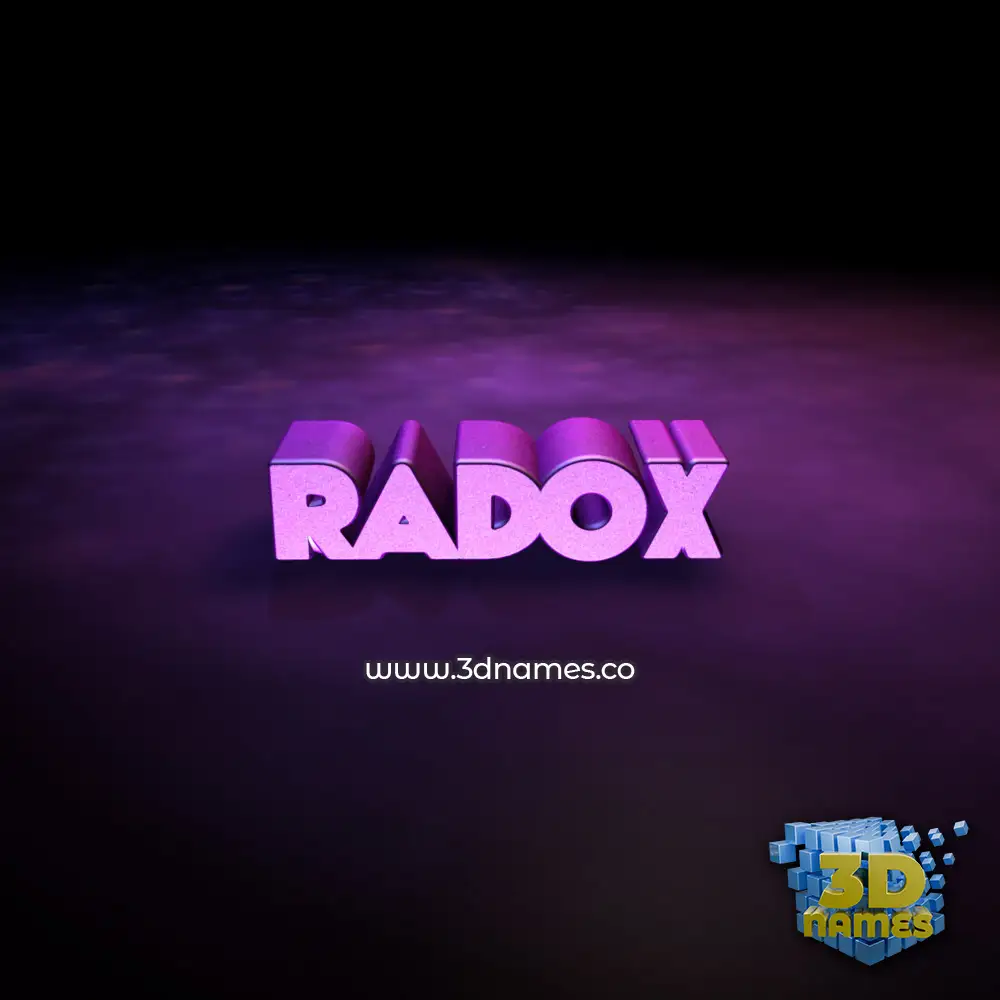 radox in Big Purple style - 3D name wallpaper