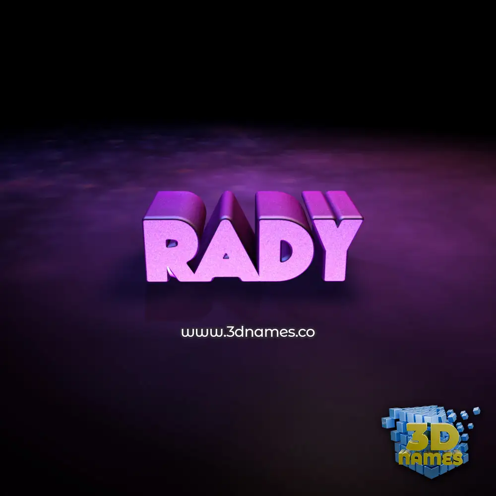 rady in Big Purple style - 3D name wallpaper
