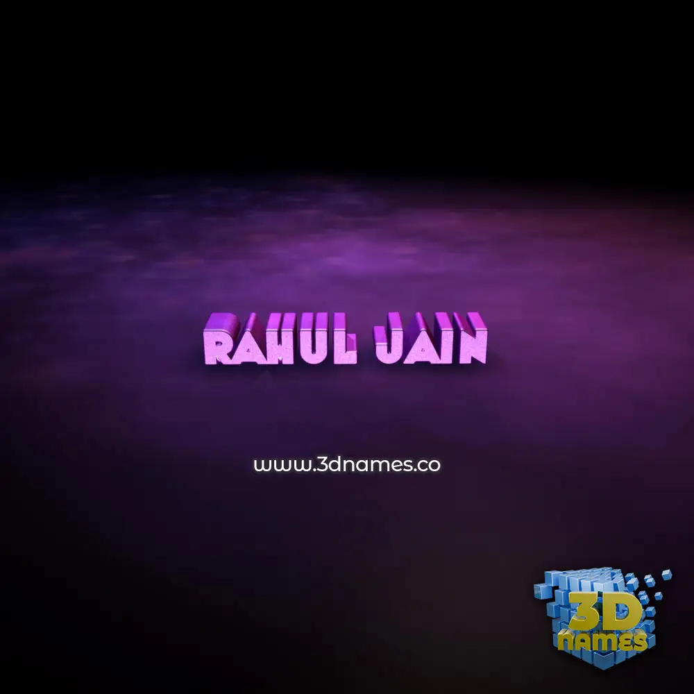 rahul jain in Big Purple style - 3D name wallpaper