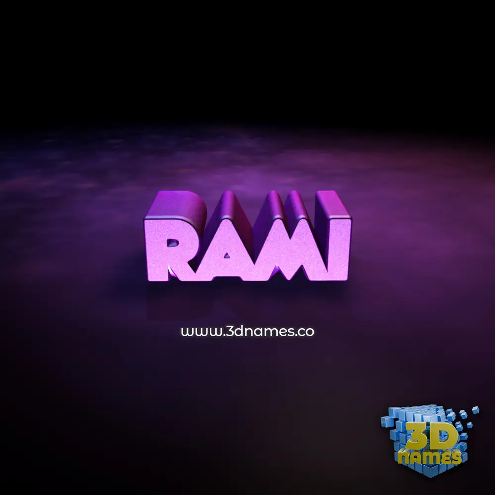 rami in Big Purple style - 3D name wallpaper