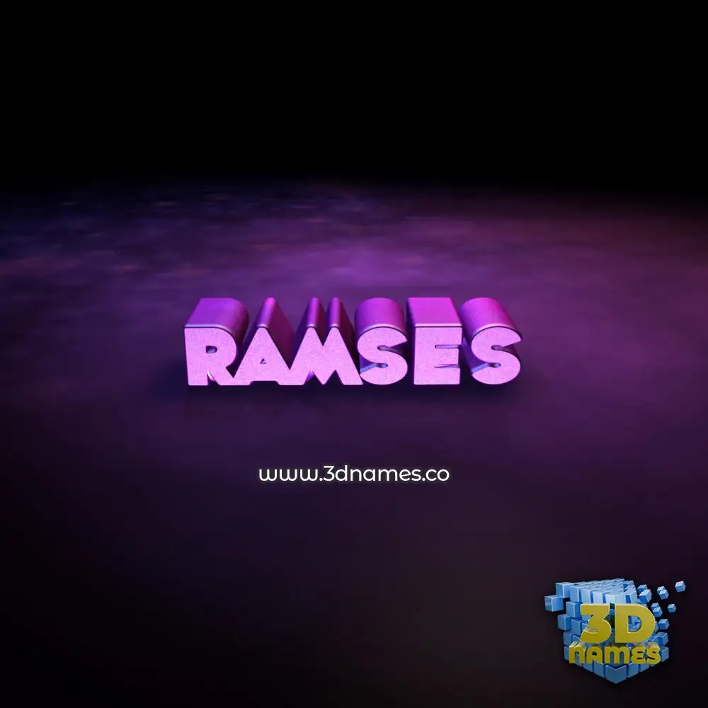 ramses in Big Purple style - 3D name wallpaper