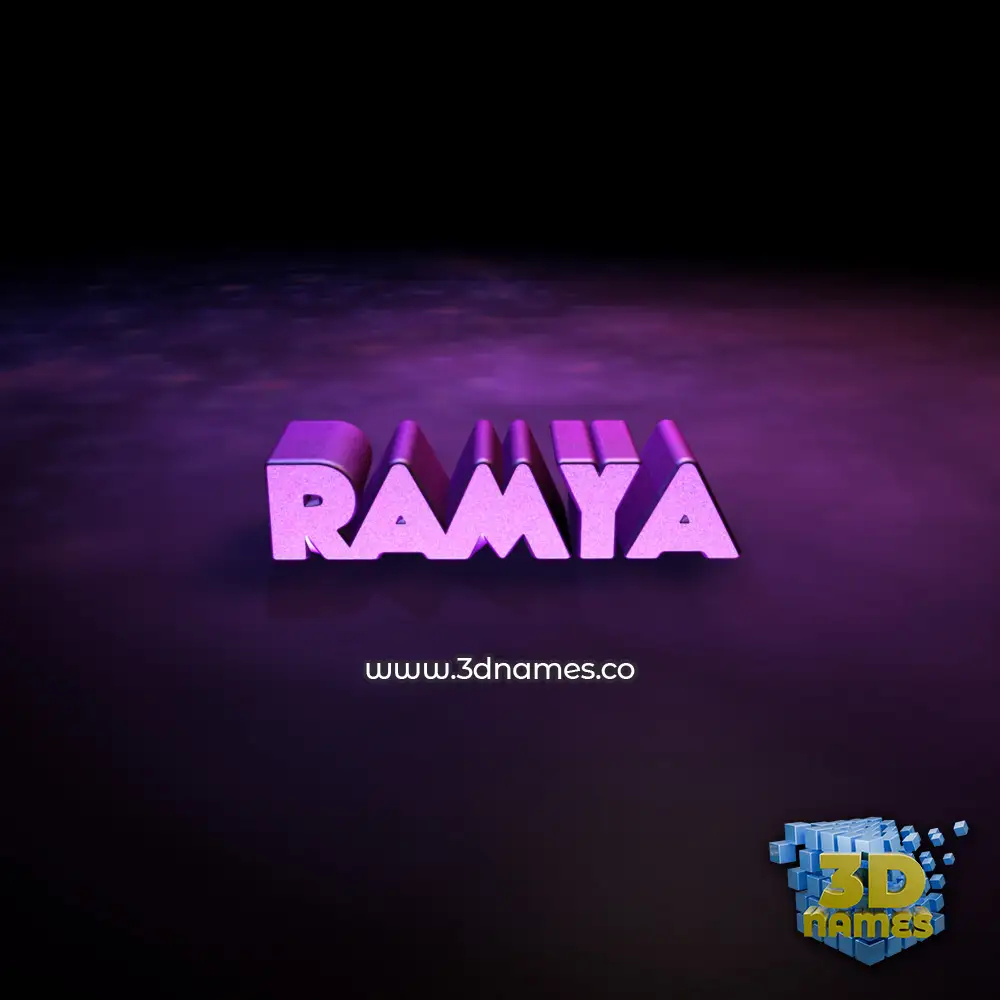 ramya in Big Purple style - 3D name wallpaper