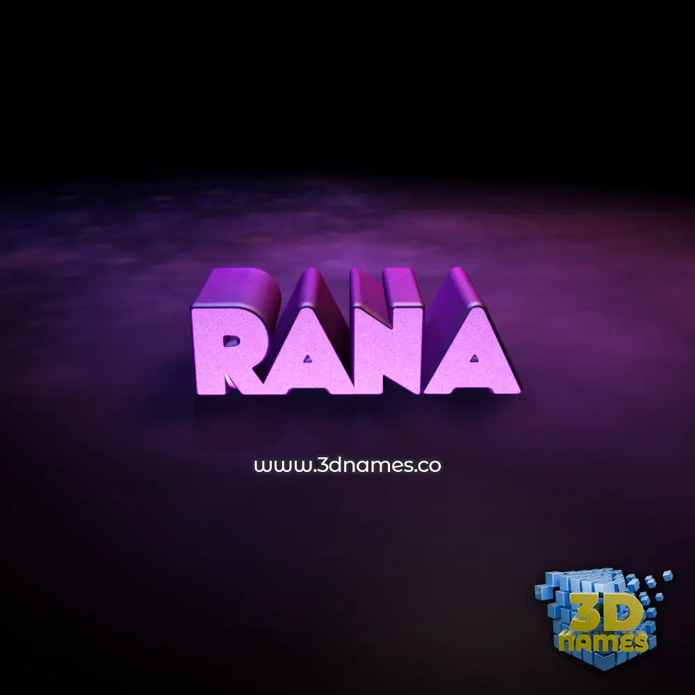 rana in Big Purple style - 3D name wallpaper